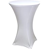 Wedding Decor Spandex Lycra Mantel Elástico Funda para Boda- Navidad- Banquete-Proveedores-Fiesta-Decoración - Blanco…